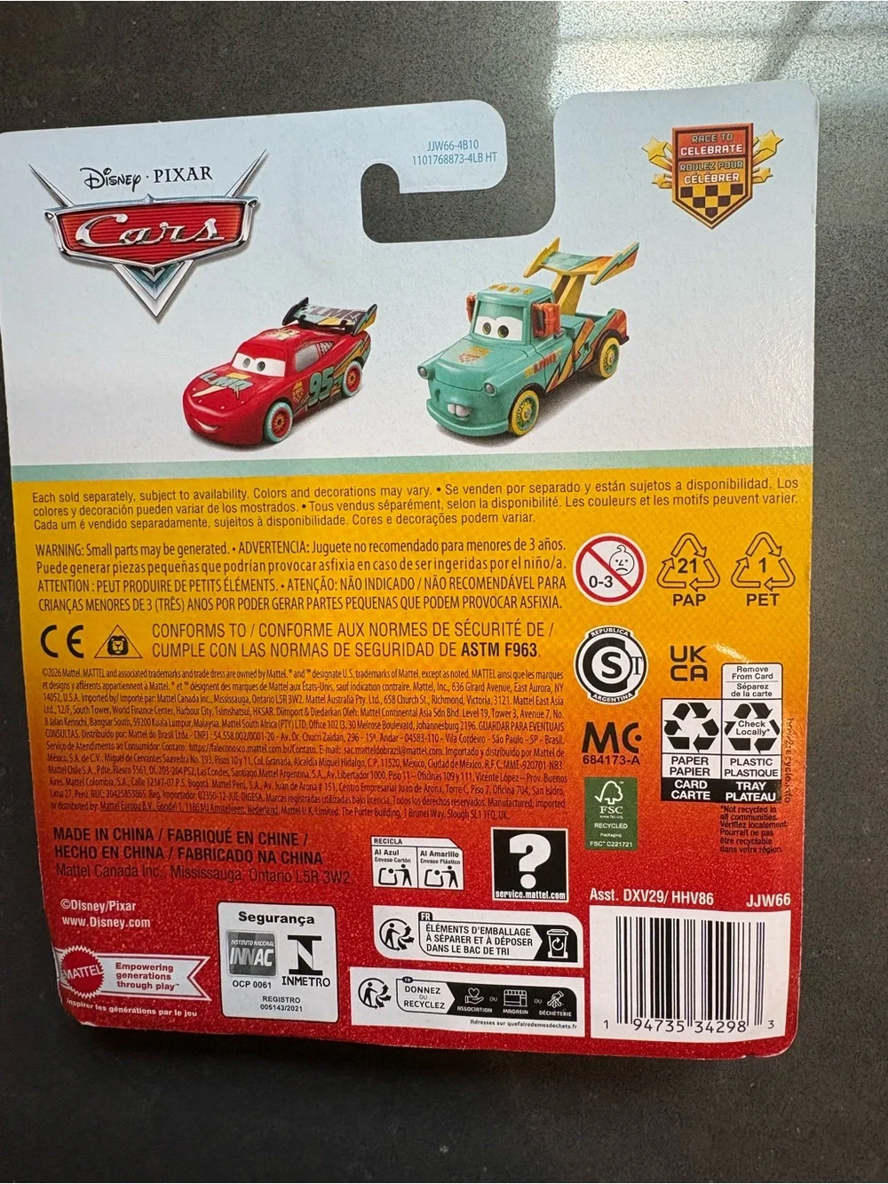 Disney Cars Mater Race To Celebrate Diecast